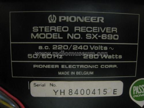 Stereo Receiver SX-690; Pioneer Corporation; (ID = 2029439) Radio