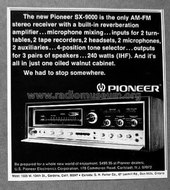 Stereo Receiver SX-9000; Pioneer Corporation; (ID = 2099736) Radio