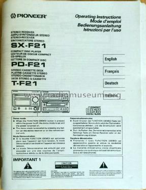 Stereo Receiver SX-F21; Pioneer Corporation; (ID = 2938461) Radio