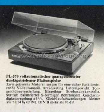 Stereo Turntable PL-570; Pioneer Corporation; (ID = 665290) R-Player