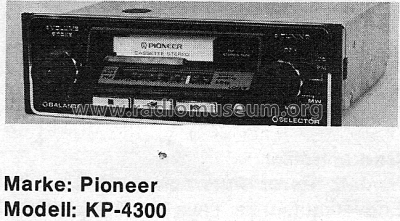 KP-4300; Pioneer Corporation; (ID = 829488) Car Radio