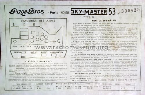Sky-Master 53 Type G; Pizon Bros JMP; (ID = 1809927) Radio
