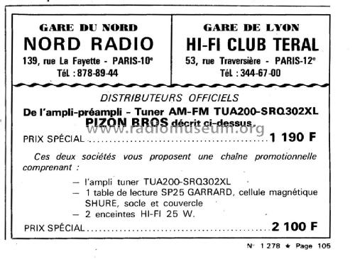 TUA200-SRQ302XL; Pizon Bros JMP; (ID = 2724349) Radio