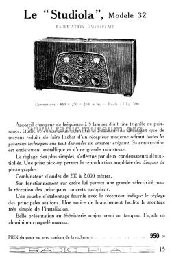 Studiola 32; Plait Radio-Plait RP (ID = 2139944) Radio