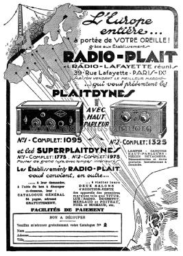 Super-Plaitdyne No. 2; Plait Radio-Plait RP (ID = 2139470) Radio