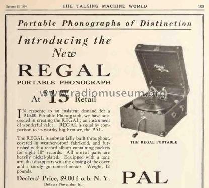 Portable Gramophone Regal; Plaza Music Co; New (ID = 3048026) TalkingM