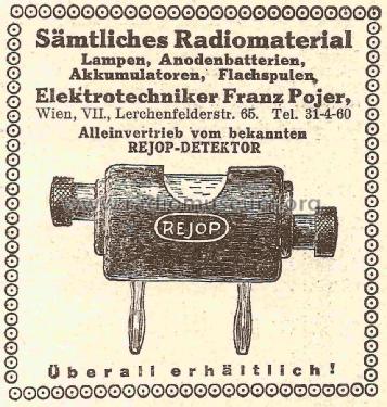 Rejop Aufsteckdetektor; Pojer, Franz, Wien (ID = 1088976) Radio part