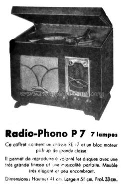 Radio-Phono P7 Ch= RE17; Poler Les (ID = 1989814) Radio