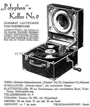 Polyphon Koffer Nr. 9; Polyphonwerke AG, (ID = 3055817) TalkingM