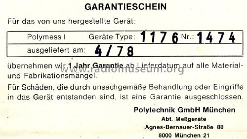 Polymess 1 ; Polytechnik GmbH; (ID = 1835835) Equipment