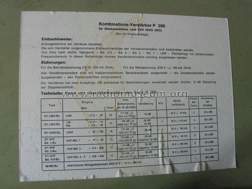 Kombinations-Verstärker P 380; Polytron; Bad (ID = 1473688) RF-Ampl.