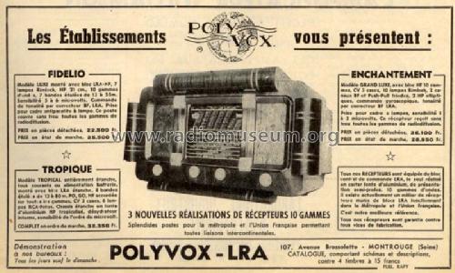 Fidélio ; Polyvox-LRA; (ID = 2579980) Radio