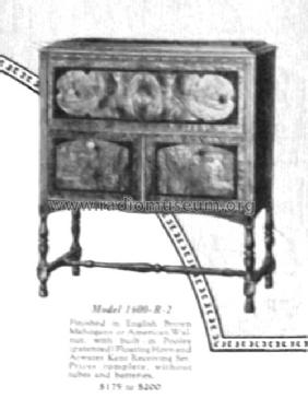 1600-R-2 ; Pooley Co.; (ID = 1439975) Cabinet