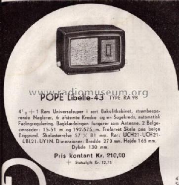 Libelle-43 RA98U-17; Pope; where? (ID = 3099969) Radio