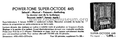 Super-Octode 445; Power-Tone; Paris (ID = 1854794) Radio