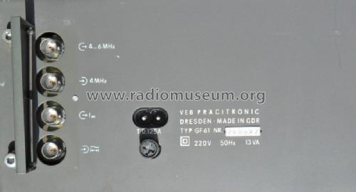 Pegelgenerator GF61; Präcitronic Dresden, (ID = 1506569) Equipment