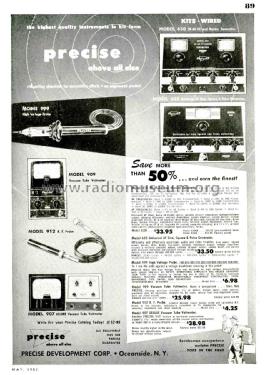 Deluxe Vacuum Tube Voltmeter 907; Precise Development (ID = 2768916) Equipment