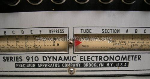 Electronamic Tube Tester / Dynamic Electronometer 910; Precision Apparatus (ID = 1174477) Equipment