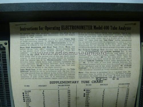 Electronometer Tube Analyzer 400; Precision Apparatus (ID = 2072797) Equipment