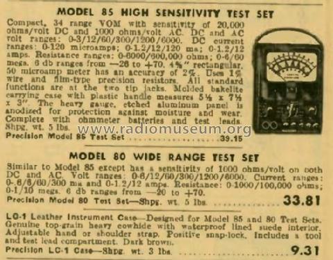 Multi-Range Tester 85; Precision Apparatus (ID = 3088691) Equipment