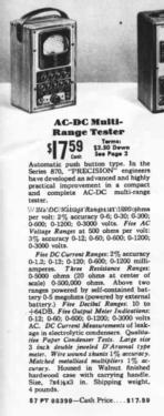 Multimeter 870; Precision Apparatus (ID = 3111306) Equipment