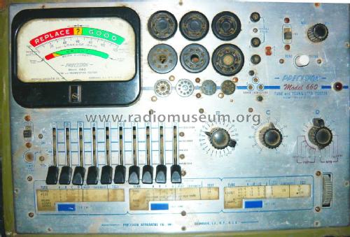 Tube, Transistor and Picture Tube Tester 660; Precision Apparatus (ID = 1820696) Equipment