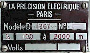 Ondemètre D 1267; La Précision (ID = 630804) Equipment