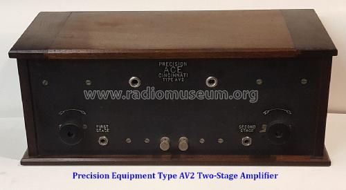 Two-Stage Audio Amplifier Type AV-2; Precision Equipment (ID = 2844651) Ampl/Mixer