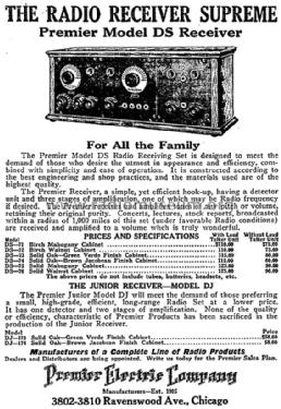 Junior Receiving Set DJ-173; Premier Electric Co. (ID = 1444398) Radio