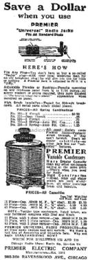 Variable Condenser ; Premier Electric Co. (ID = 1444343) Radio part