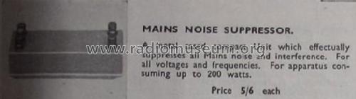 Mains Noise Suppressor ; Premier Radio Co. (ID = 1767398) Diverses