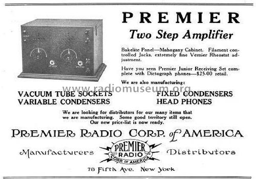 Premier Two-Stage Amplifier ; Premier Radio Corp. (ID = 1246843) Ampl/Mixer