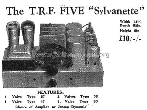 TRF Five Sylvanette ; Price’s Radio (ID = 2250678) Radio