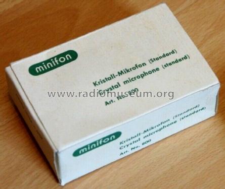 Minifon Kristall-Mikrofon Katalog Nr. 800; Protona, R. Stach; (ID = 2703737) Microphone/PU