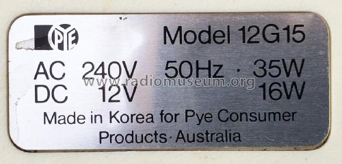 12G-15; Pye Industries Ltd (ID = 2397734) Télévision