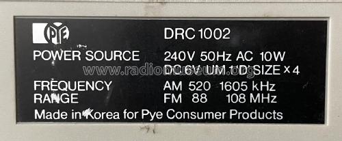 Audio Stereo FM AM Dual Cassette DRC-1002; Pye Industries Ltd (ID = 2830241) Radio