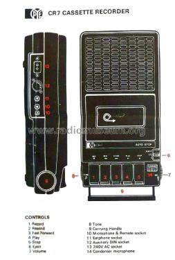 Cassette Recorder CR-7; Pye Industries Ltd (ID = 2834661) Ton-Bild