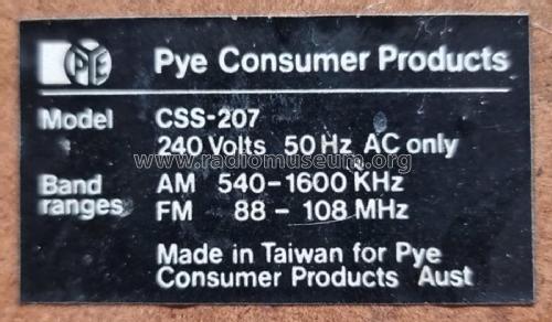 CSS-207; Pye Industries Ltd (ID = 3028129) Radio