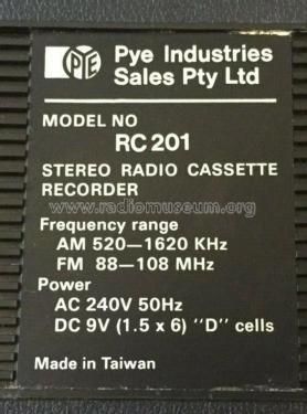 RC-201; Pye Industries Ltd (ID = 2570100) Radio