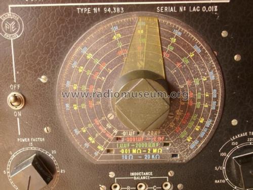 Component Analyzer 94,383; Pye Ltd., Radio (ID = 2509514) Equipment