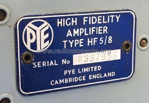 High Fidelity Amplifier HF5/8; Pye Ltd., Radio (ID = 2622038) Verst/Mix