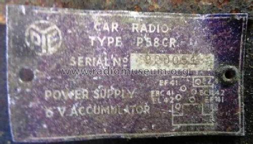 P58CR; Pye Ltd., Radio (ID = 2278548) Car Radio