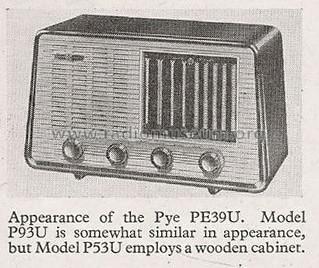 PE39U; Pye Ltd., Radio (ID = 1750997) Radio