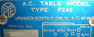 PZ45; Pye Ltd., Radio (ID = 608328) Radio