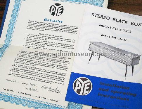 Stereophonic Black Box G63/E; Pye Ltd., Radio (ID = 235348) R-Player