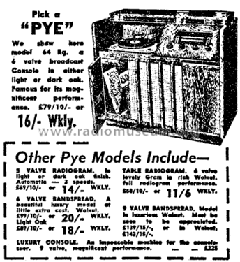 PZ64RG; Pye N.Z. Ltd.; Waihi (ID = 2843793) Radio