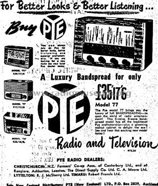 PZ77; Pye N.Z. Ltd.; Waihi (ID = 2889690) Radio