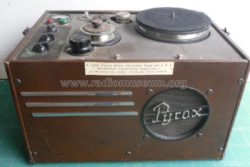 Wire Recorder CWR P1; Pyrox Ltd; Melbourne (ID = 2409900) R-Player