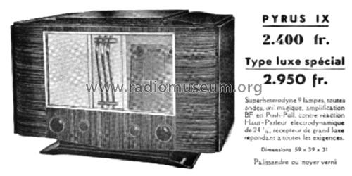 Pyrus IX ; Pyrus-Télémonde, Éts (ID = 1673868) Radio