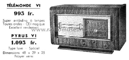 Pyrus VI ; Pyrus-Télémonde, Éts (ID = 1673856) Radio